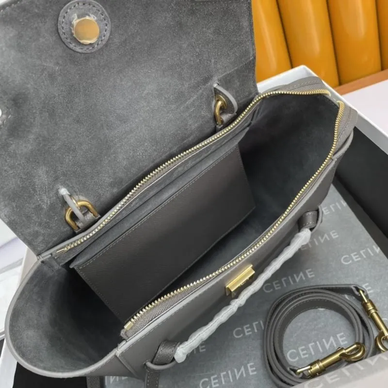 Celine Gray Top Handle Bag 229 - Image 7