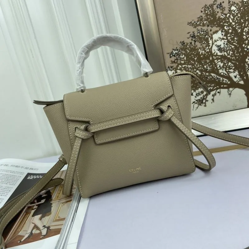 Celine Beige Mini Top Handle Crossbody Bag 233