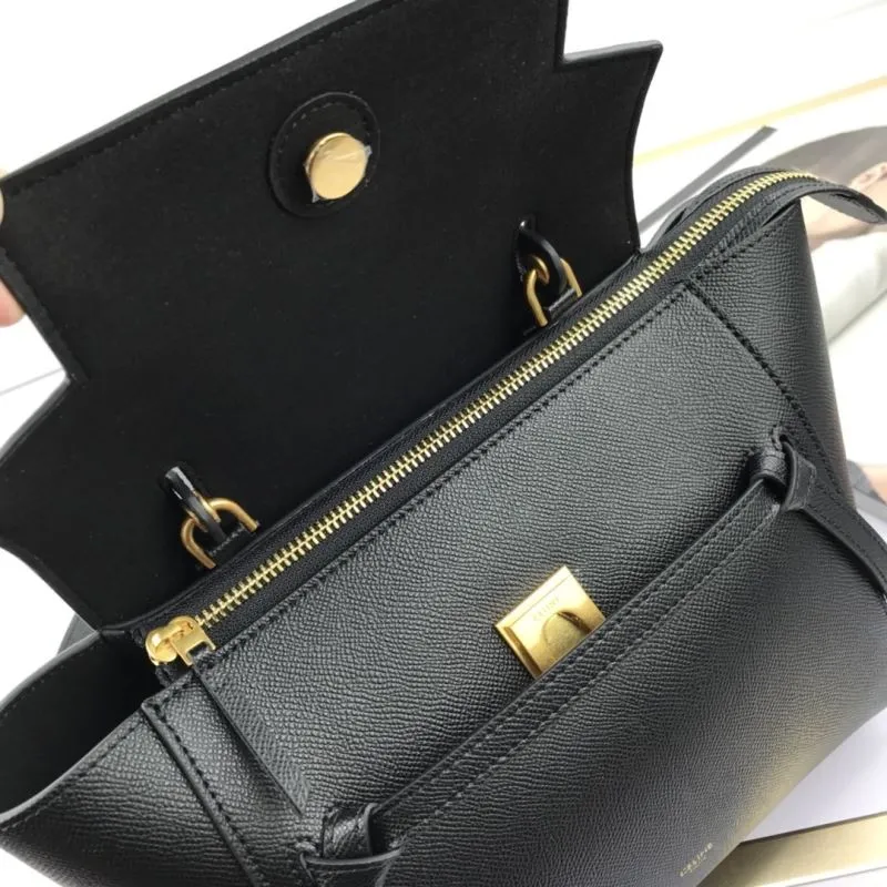Celine Black Top Handle Bag 236 - Image 7