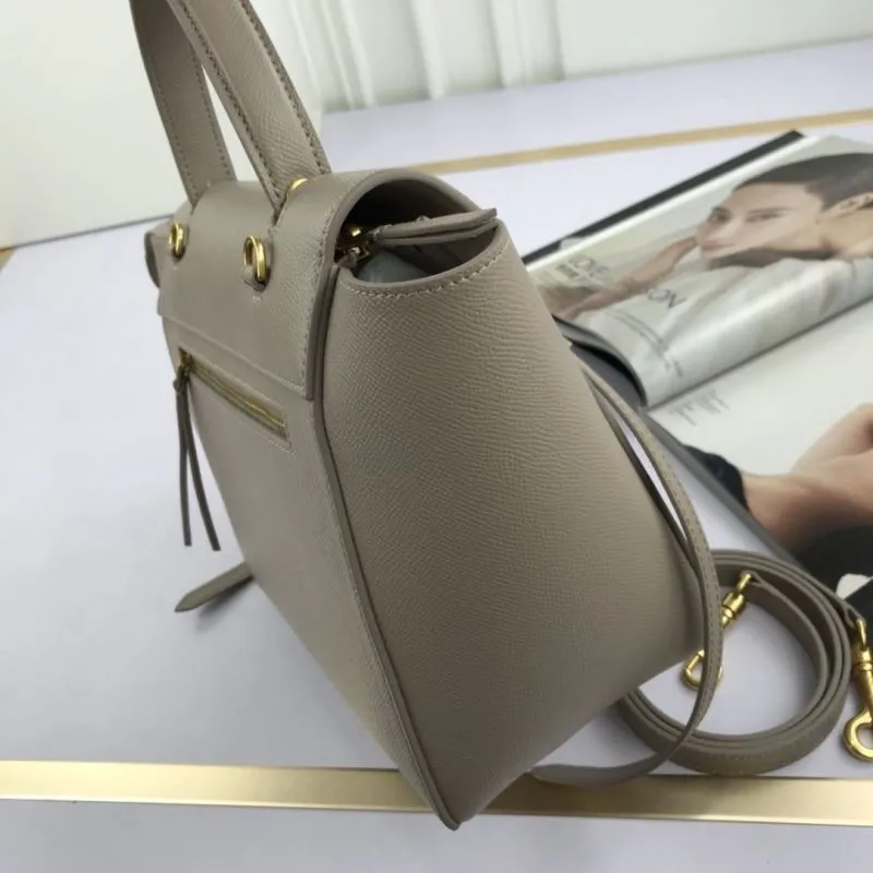 Alternative view of Celine Gray Leather Top Handle Bag 237