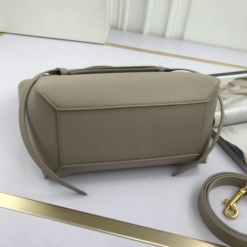 Celine Gray Leather Top Handle Bag 237 - Image 3