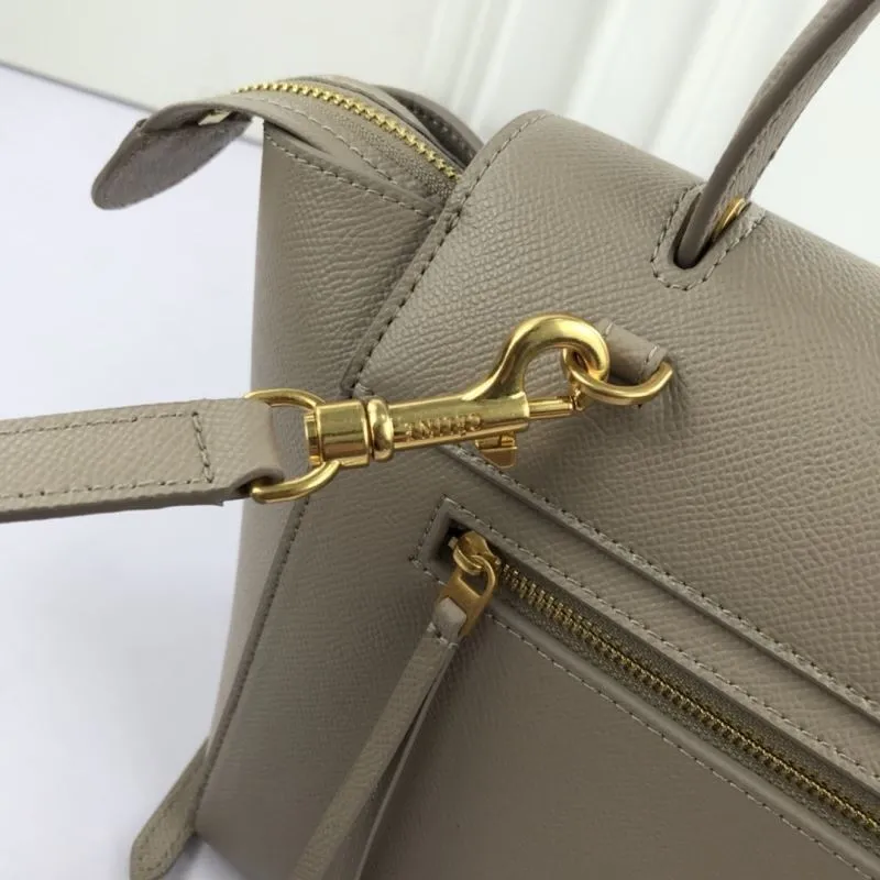 Celine Gray Leather Top Handle Bag 237 - Image 6