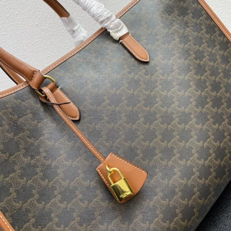 Celine Brown Monogram Top Handle Tote Bag 3069 - Image 4