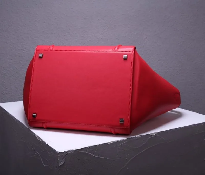 Celine Red Top Handle Tote Bag 241 - Image 5