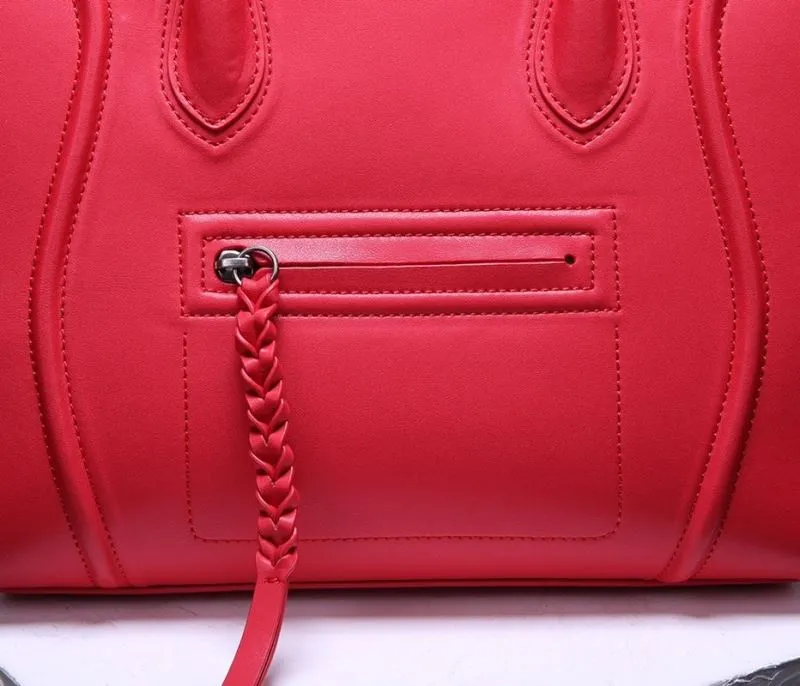 Celine Red Top Handle Tote Bag 241 - Image 7