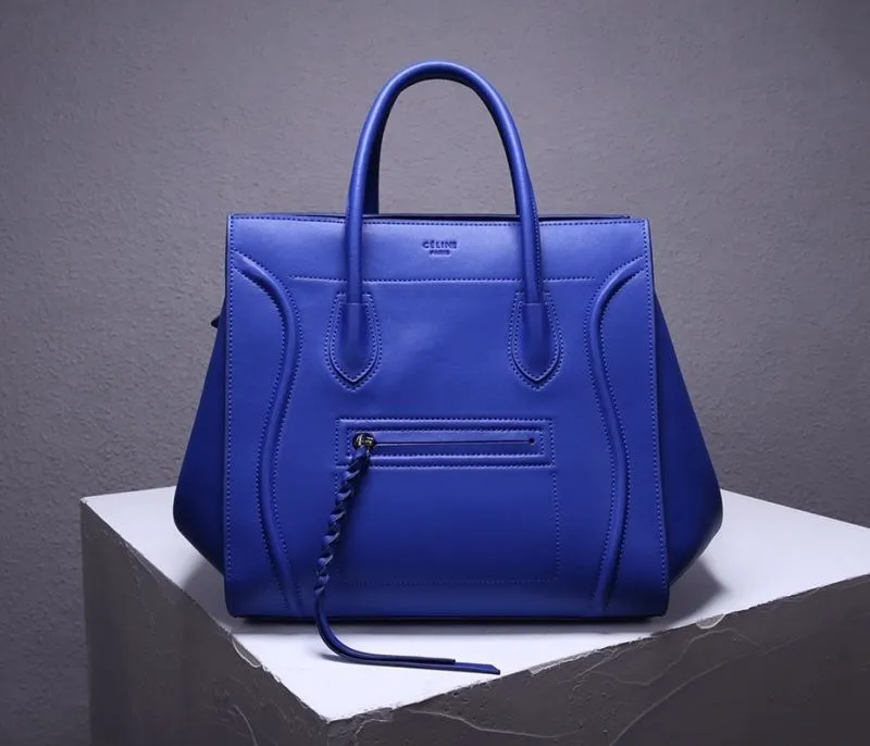 Celine Blue Top Handle Bag 242 - Image 4