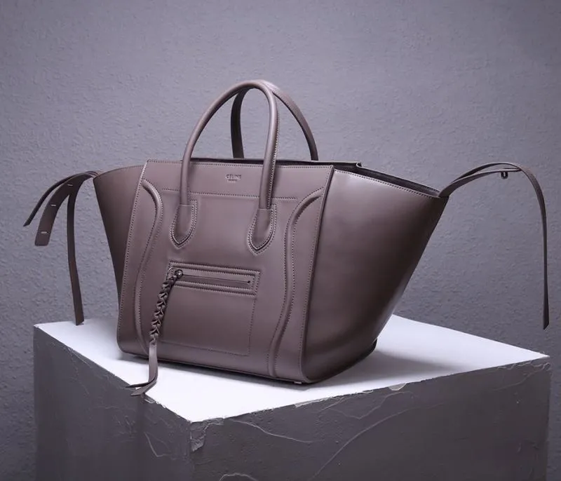 Alternative view of Celine Gray Top Handle Tote Bag 244