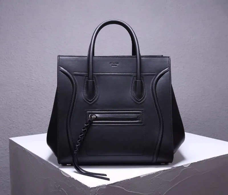 Celine Black Top Handle Tote Bag 245 - Image 4
