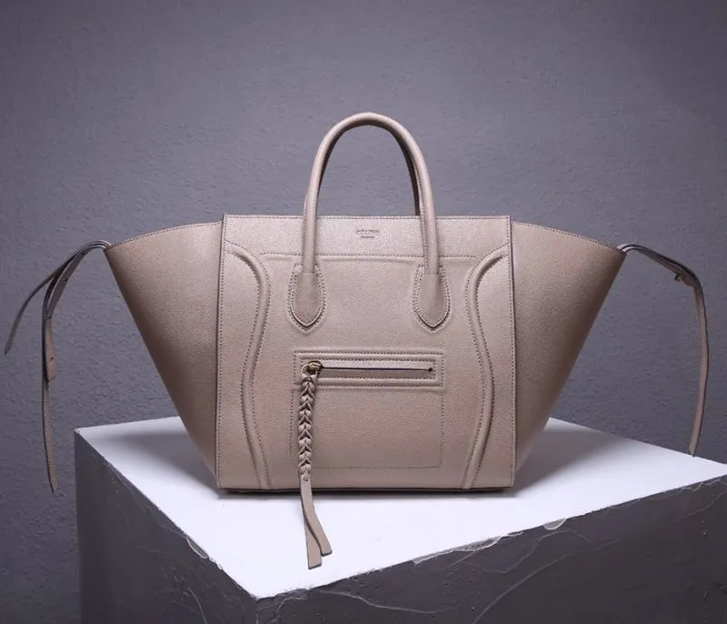 Celine Taupe Top Handle Tote Bag 246