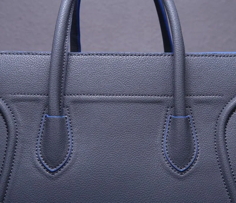 Celine 247 Dark Gray Leather Top Handle Bag - Image 7