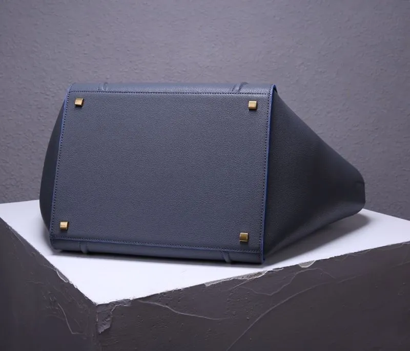 Celine 247 Dark Gray Leather Top Handle Bag - Image 8