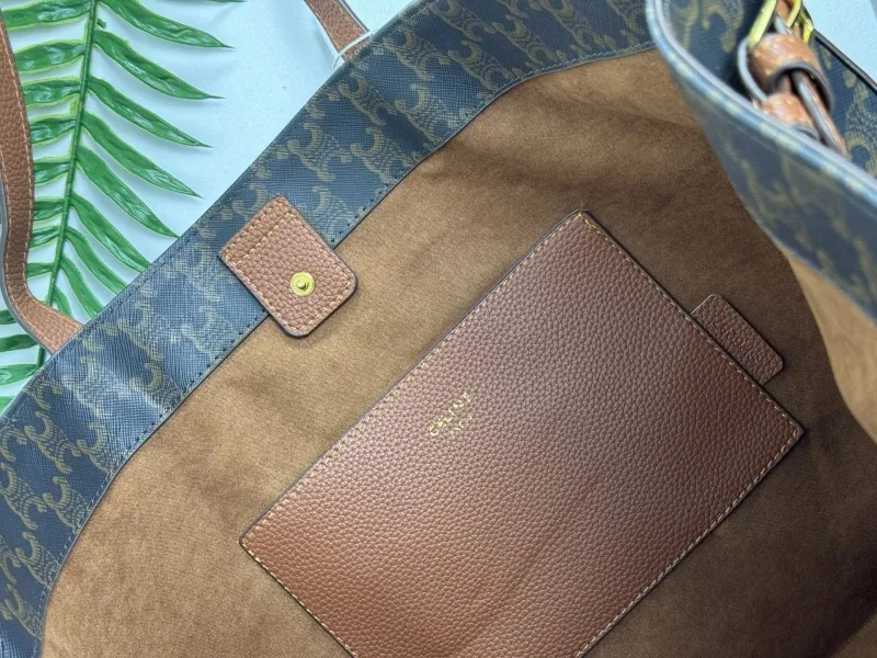 Celine Monogram Large Brown Shopping Tote Bag - Image 4