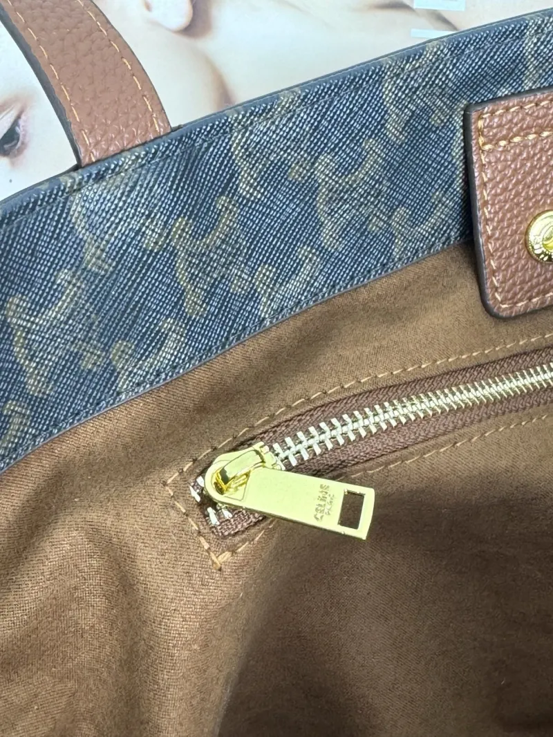 Celine Monogram Large Brown Shopping Tote Bag - Image 6