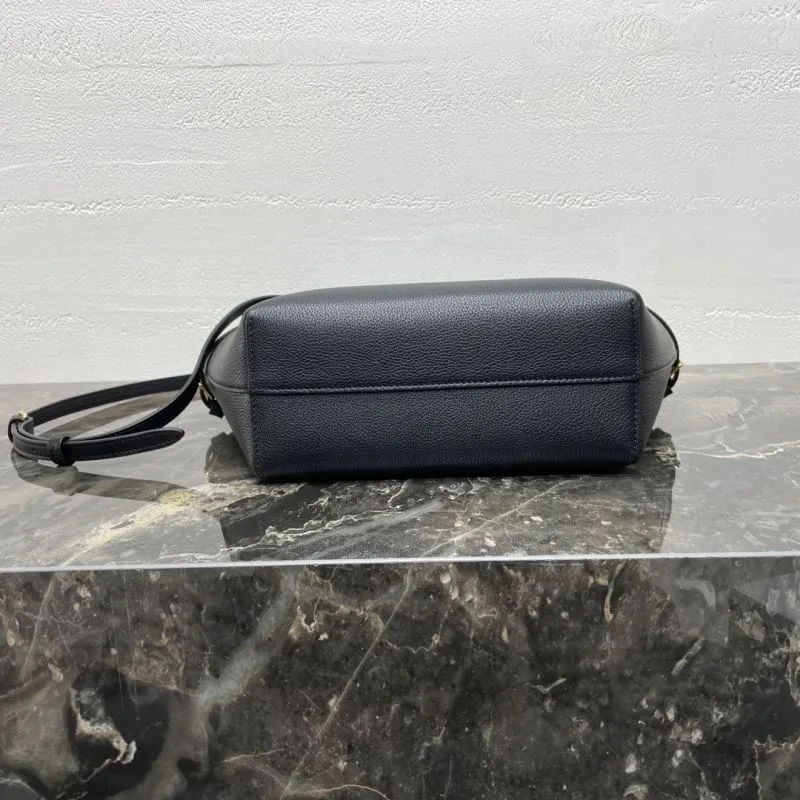 Celine Black Leather Crossbody Tote Bag - Image 7