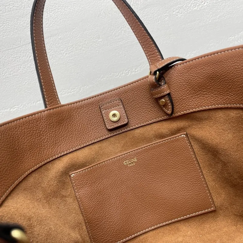 Celine Brown Small Leather Crossbody Tote Bag - Image 8