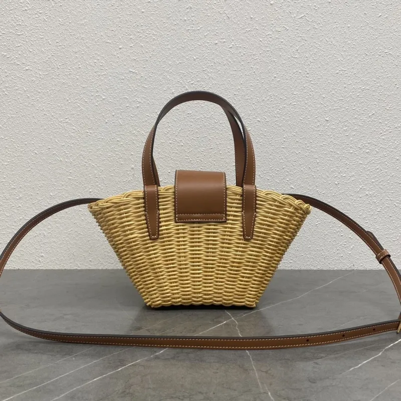 Celine Wicker Basket Crossbody Bag - Image 3