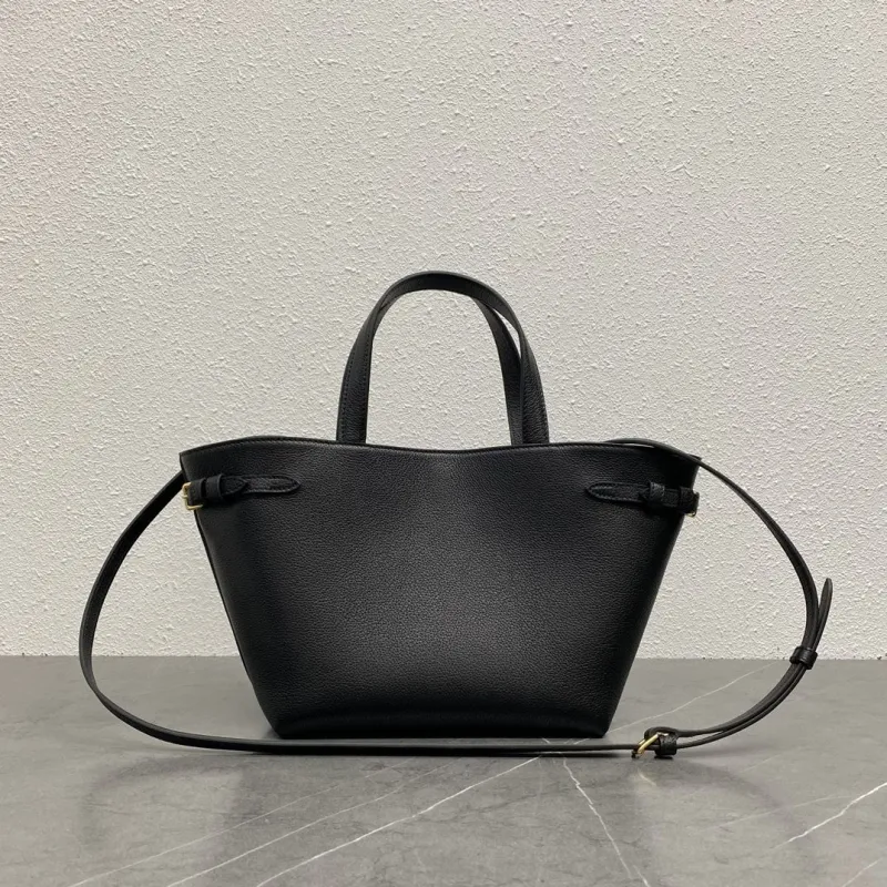 Celine Black Leather Tote Crossbody Bag - Image 3