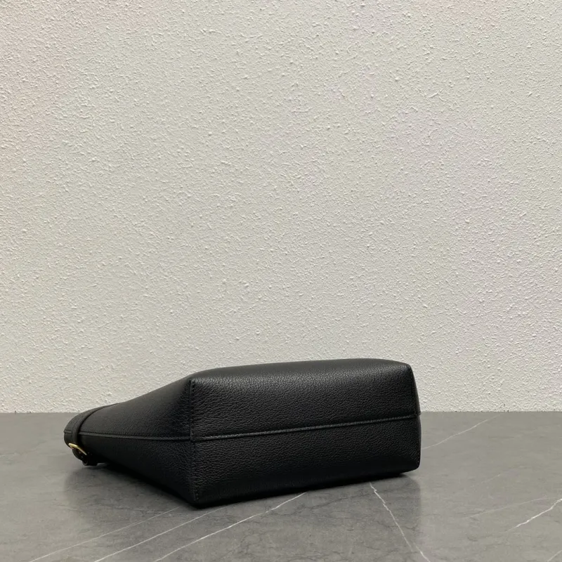 Celine Black Leather Tote Crossbody Bag - Image 4