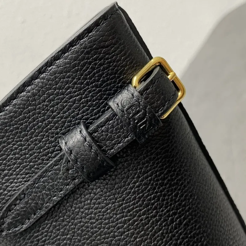 Celine Black Leather Tote Crossbody Bag - Image 7