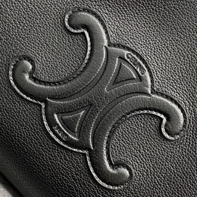 Celine Black Leather Tote Crossbody Bag - Image 9