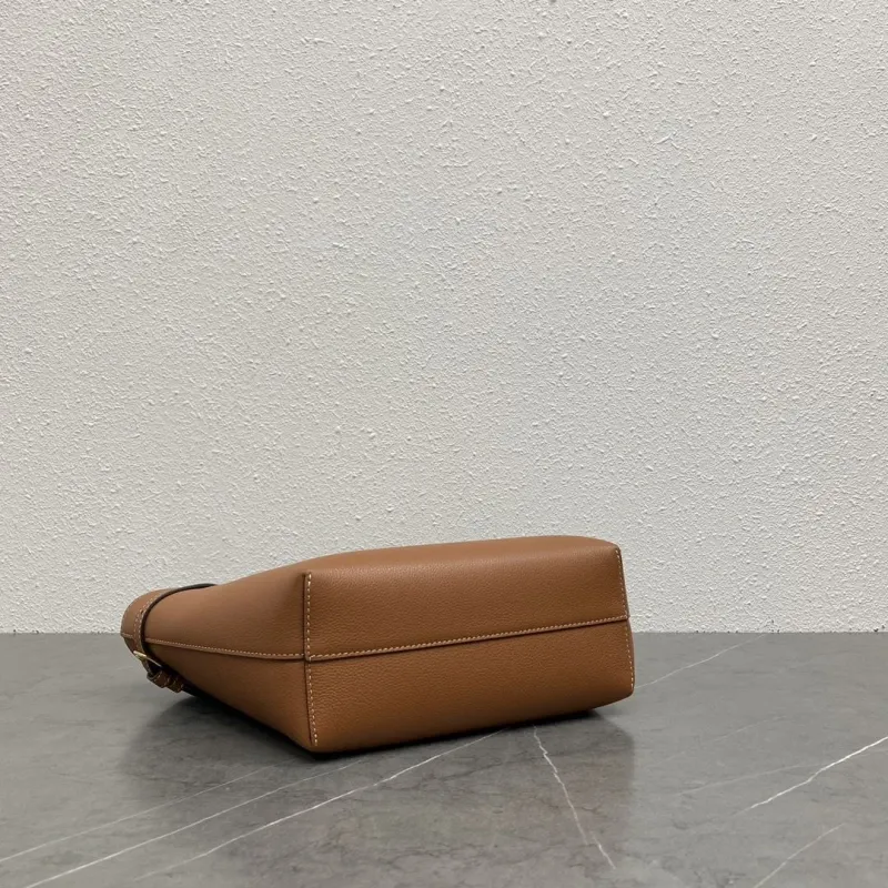 Celine Brown Leather Crossbody Tote Bag - Image 4