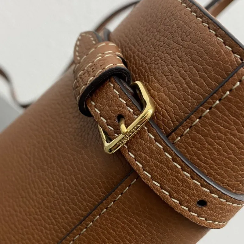 Celine Brown Leather Crossbody Tote Bag - Image 5