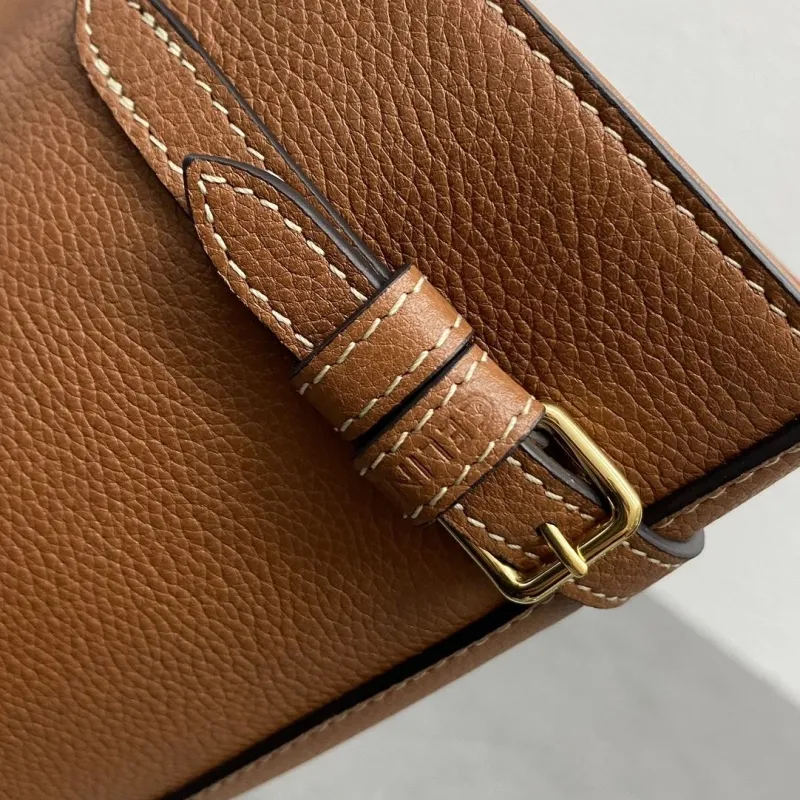 Celine Brown Leather Crossbody Tote Bag - Image 6
