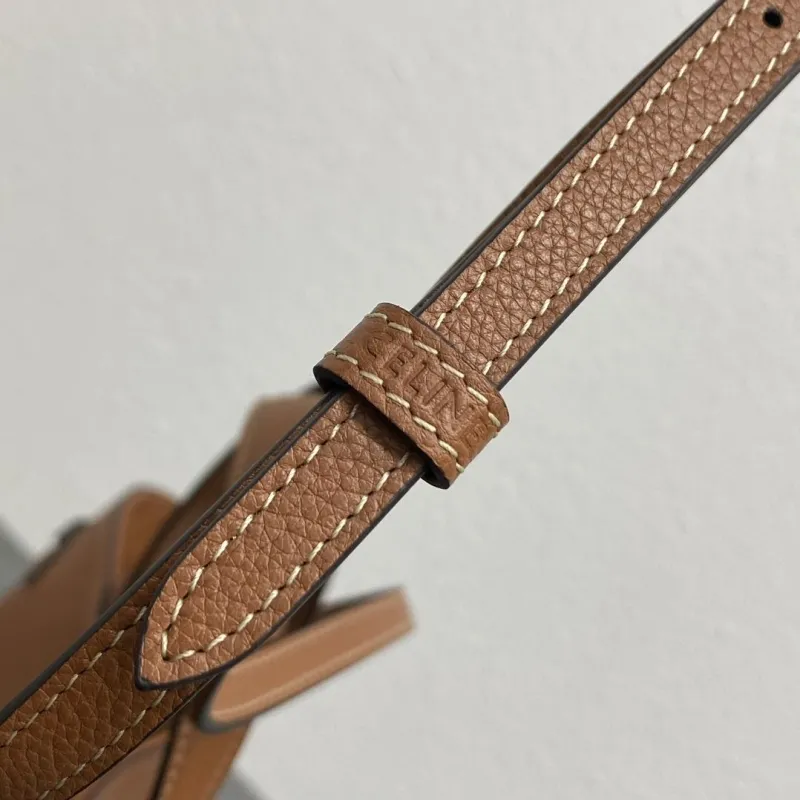 Celine Brown Leather Crossbody Tote Bag - Image 7