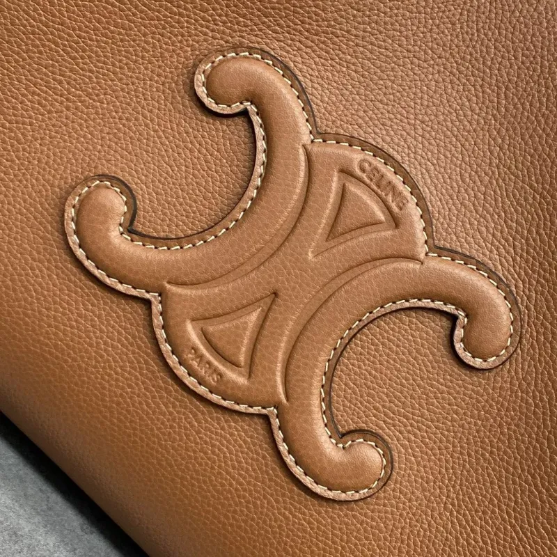 Celine Brown Leather Crossbody Tote Bag - Image 9