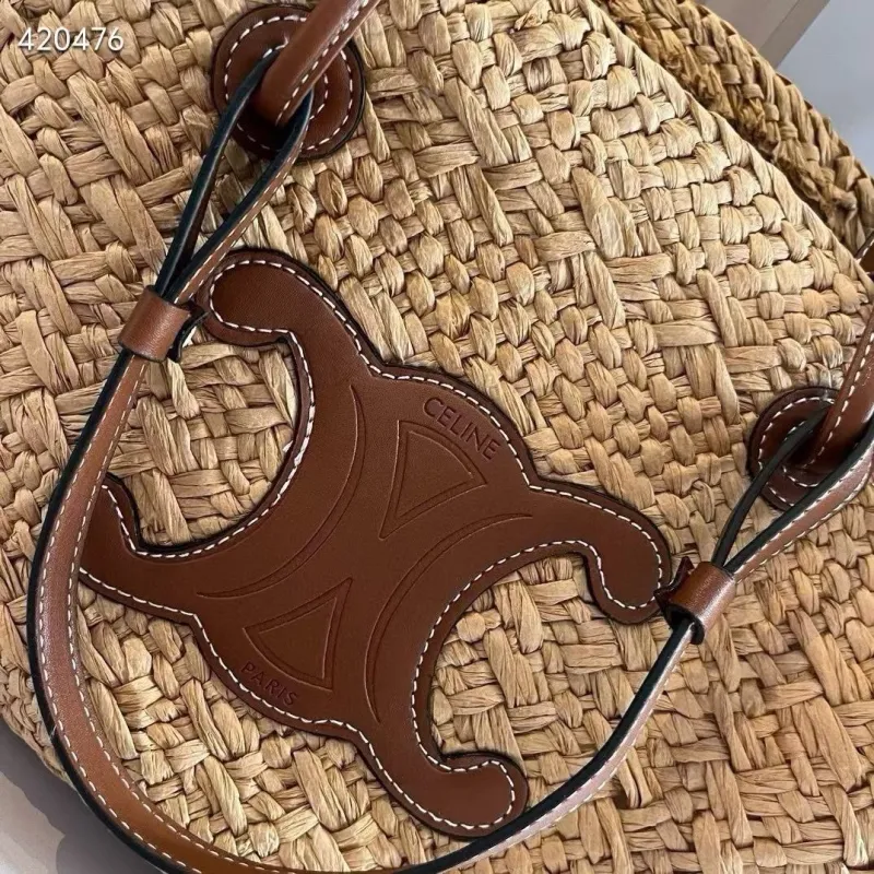 Celine Straw Basket Tote Bag 420476 - Image 5