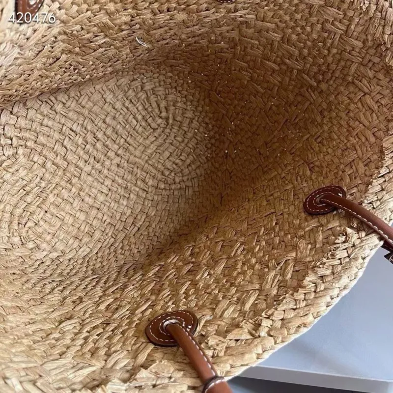 Celine Straw Basket Tote Bag 420476 - Image 6
