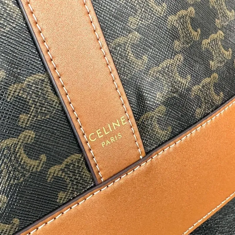 Celine Large Monogram Tote Bag Brown Tan - Image 4
