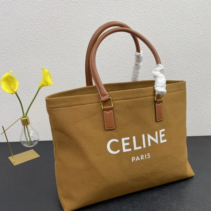 Celine Brown Canvas Tote Bag 1168 51x33cm - Image 3