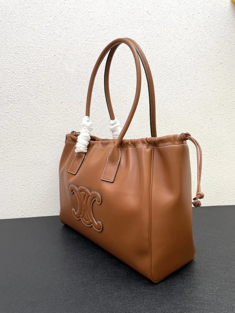 Celine Brown Leather Tote Bag 7780 - Image 5