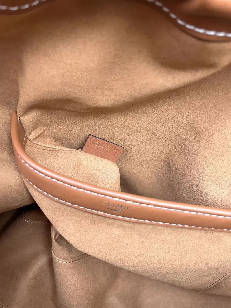 Celine Brown Leather Tote Bag 7780 - Image 9