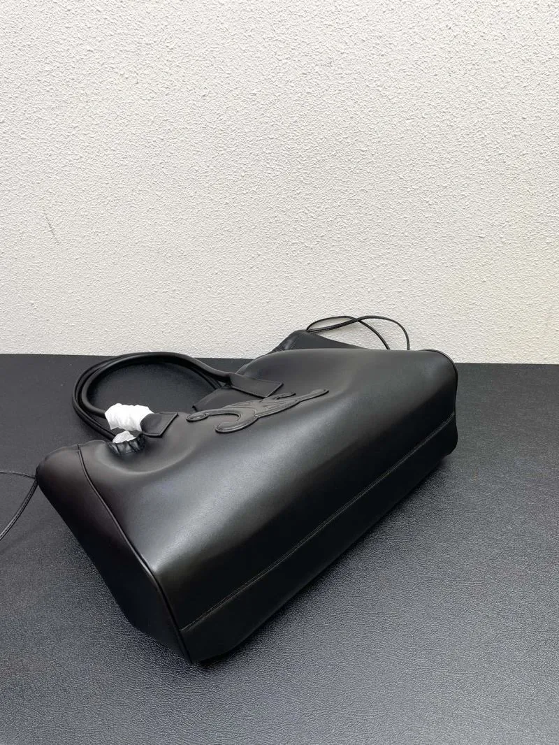 Celine Black Leather Tote Bag 7780 - Image 7