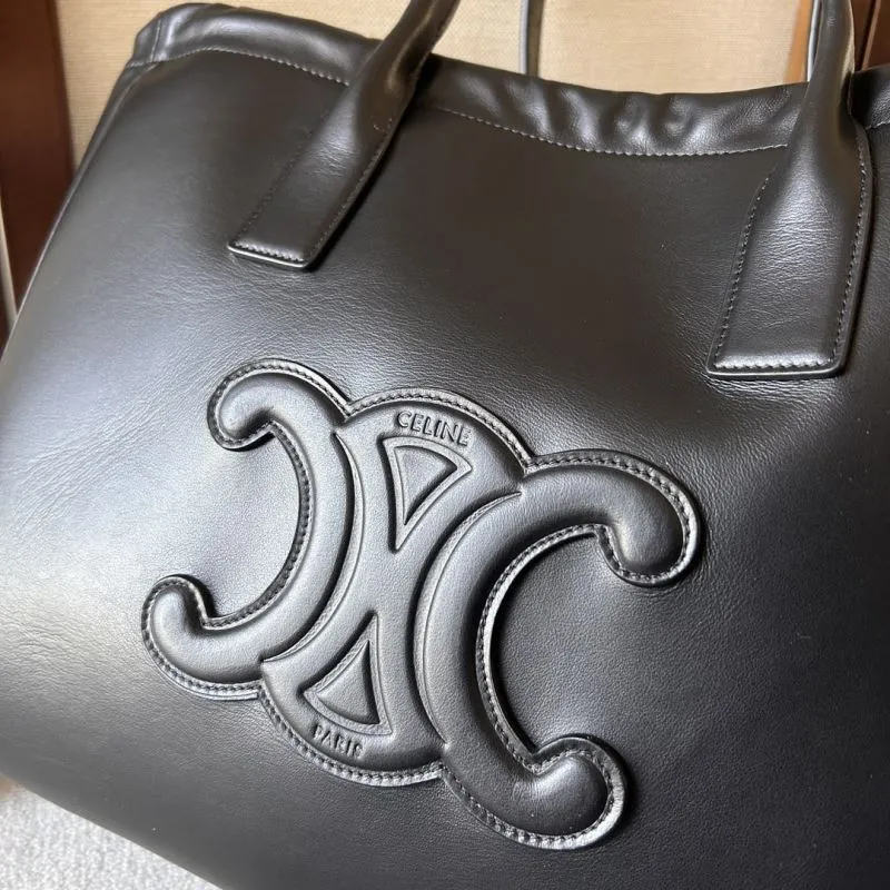 Celine Black Leather Tote Bag - Image 5
