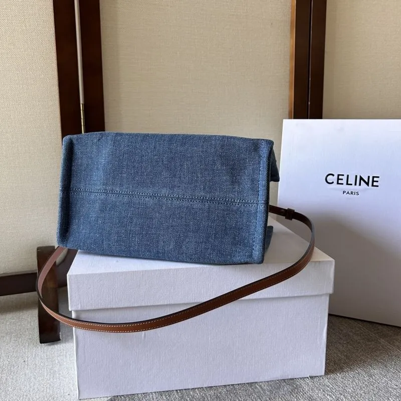 Celine Denim Crossbody Tote Bag - Image 4