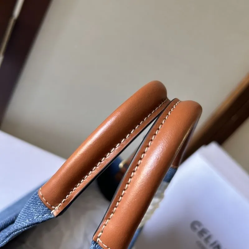 Celine Denim Crossbody Tote Bag - Image 6