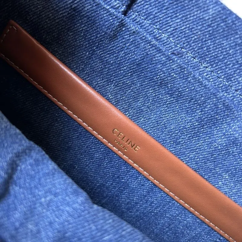 Celine Denim Crossbody Tote Bag - Image 8