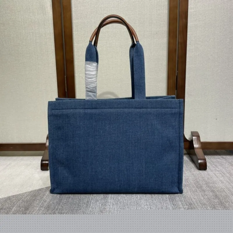 Celine Paris Blue Denim Tote Bag - Image 3