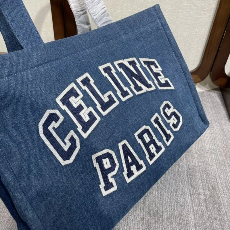 Celine Paris Blue Denim Tote Bag - Image 5