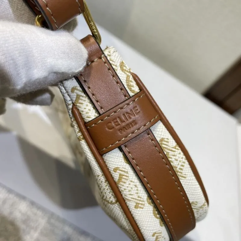 Celine White Monogram Hobo Shoulder Bag - Image 4