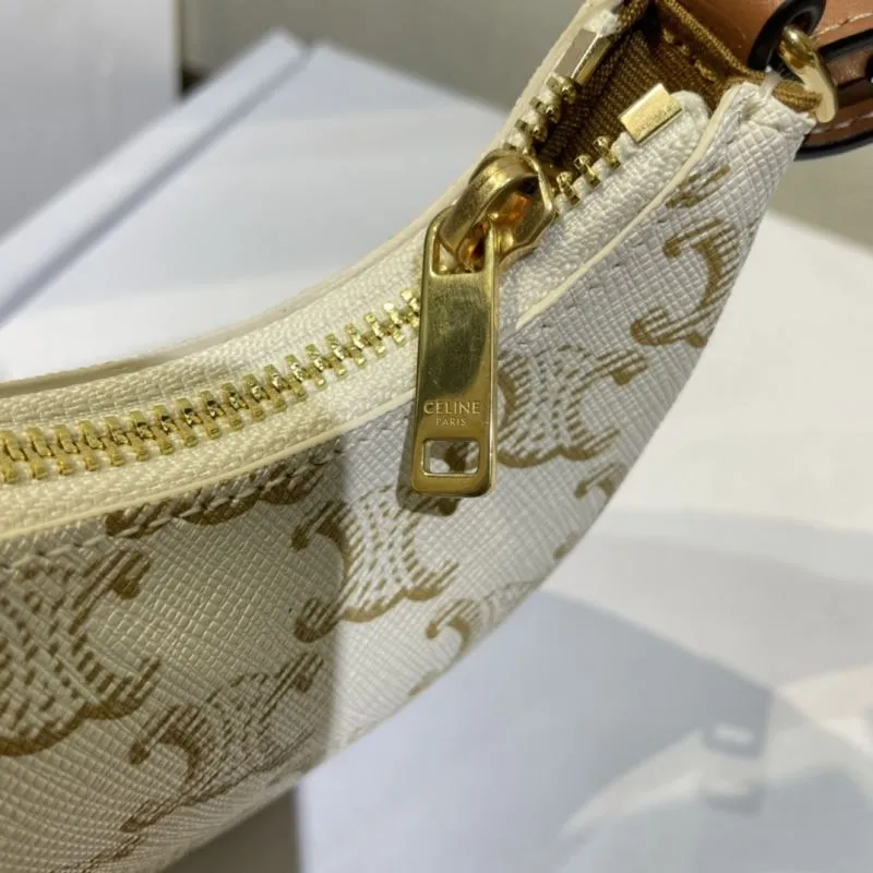 Celine White Monogram Hobo Shoulder Bag - Image 6