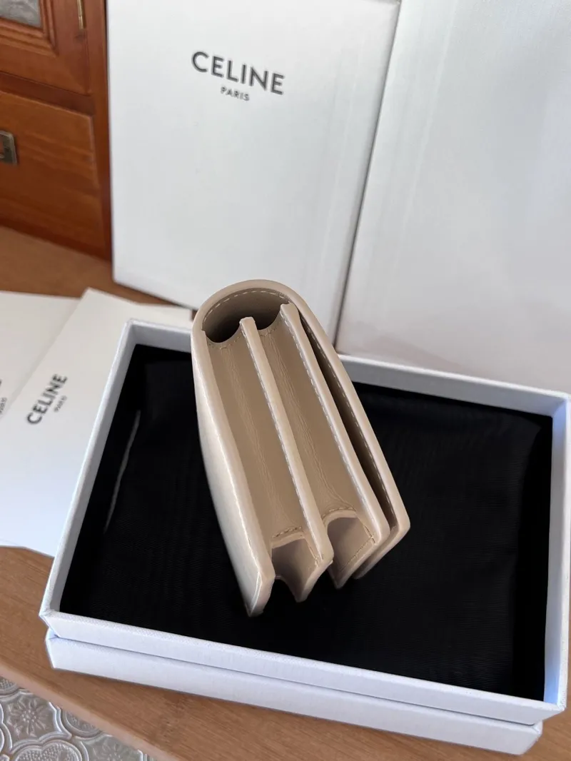 Celine Beige Small Wallet 54 - Image 4