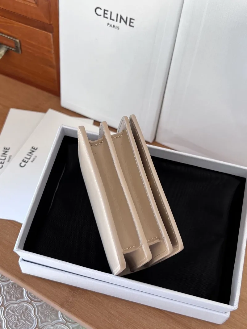 Celine Beige Small Wallet 54 - Image 5