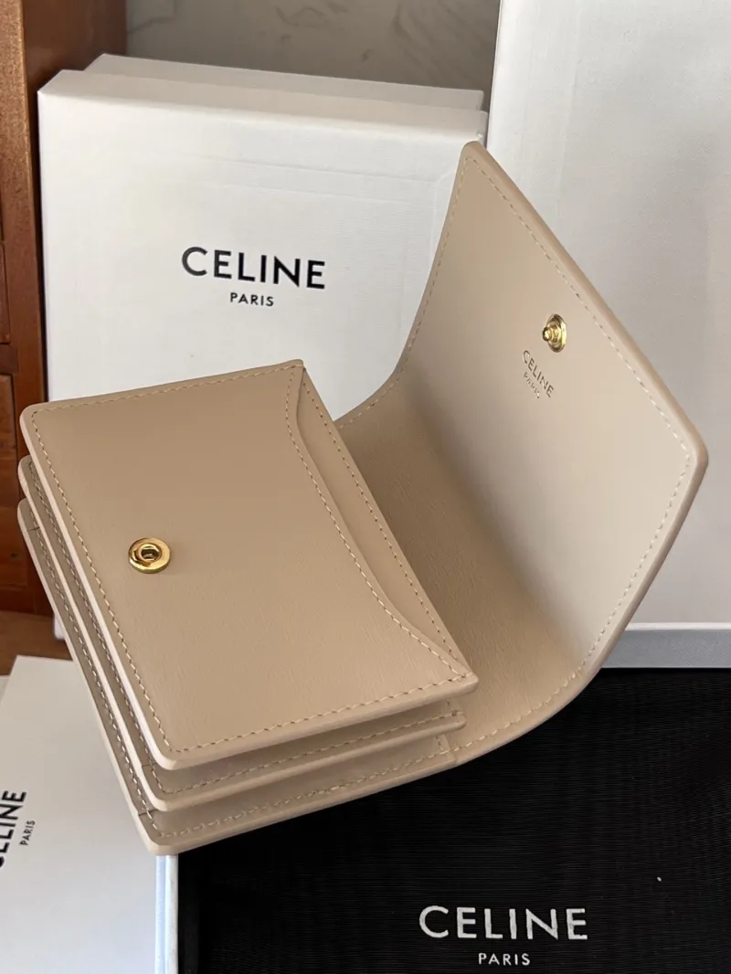 Celine Beige Small Wallet 54 - Image 6