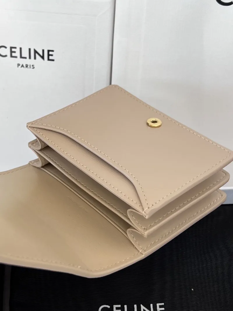 Celine Beige Small Wallet 54 - Image 7