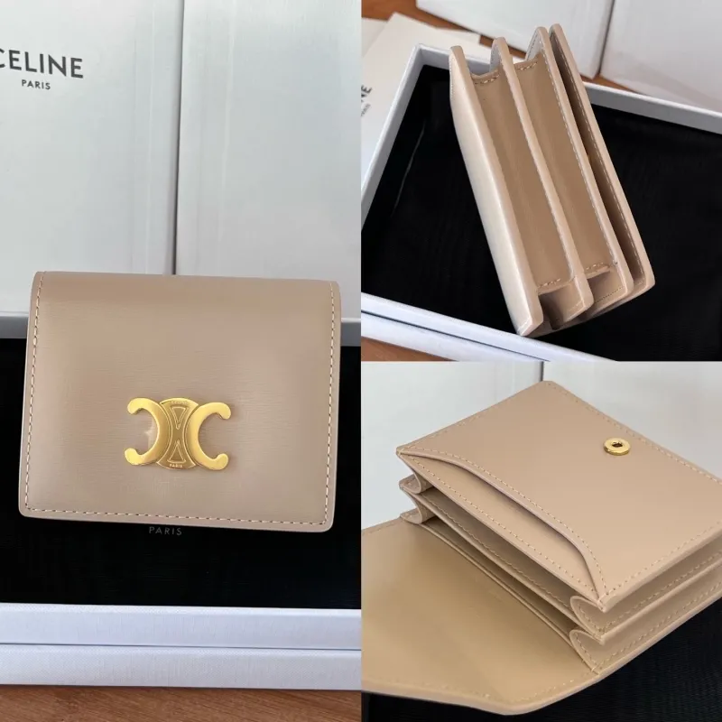 Celine Beige Small Wallet 54 - Image 9
