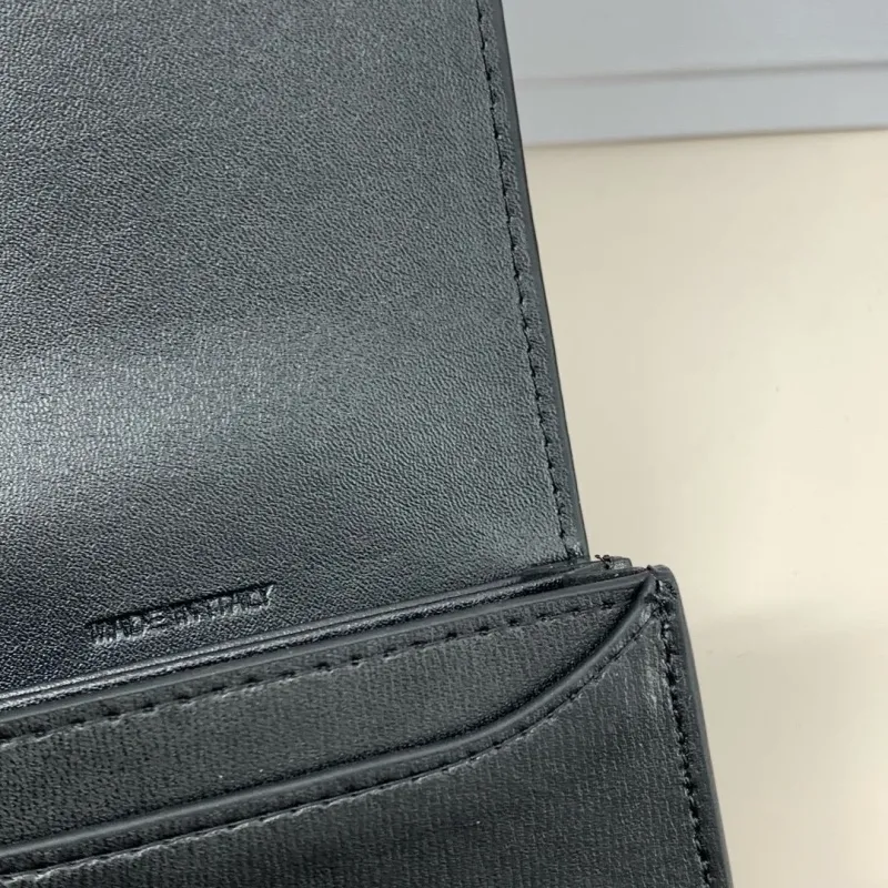 Celine Black Leather Wallet 68 - Image 8